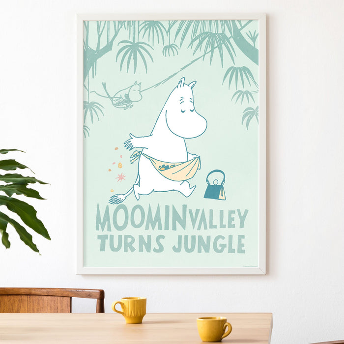 La Vallée des Moomins devient Jungle, Affiche de Bandes Dessinées Moomin