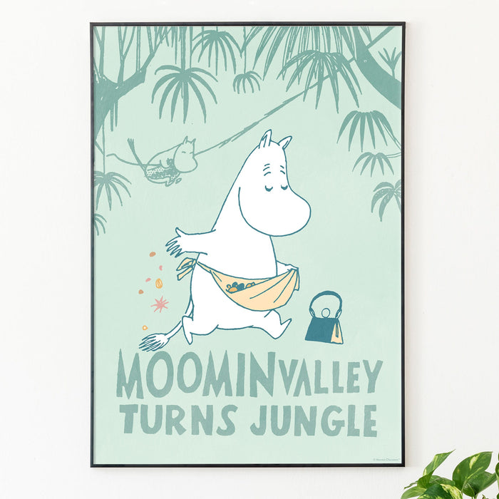 La Vallée des Moomins devient Jungle, Affiche de Bandes Dessinées Moomin