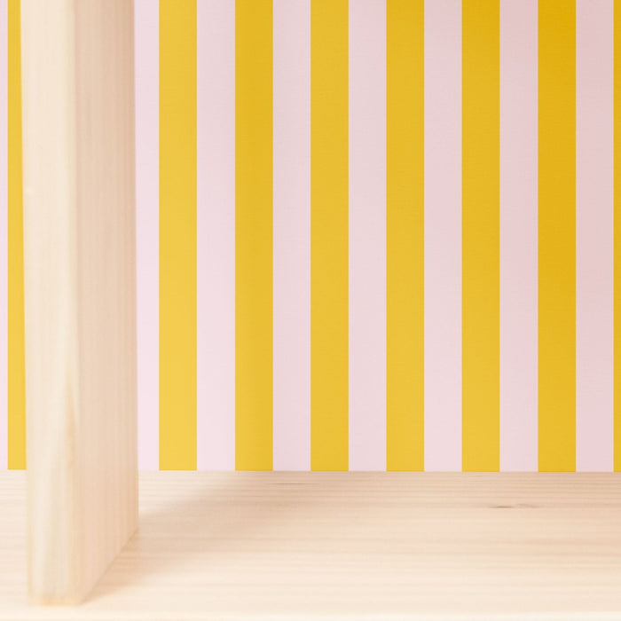 Bespoke Striped Dollhouse Wallpaper - Dollhouse Wallpapers by Made of Sundays